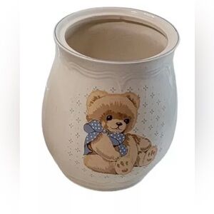 (1) Tienshan Stoneware Theodore Country Bear RARE Vintage About 6” Tall Canister